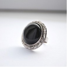 Žiedas "Juodas akmuo"