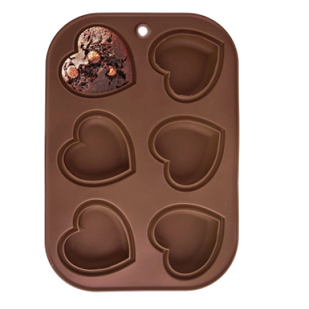 Silikoninė keksiukų kepimo forma "Širdelės"