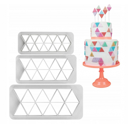 Formelės cukrinei masei - lygiašoniai trikampiai, 3 vnt.