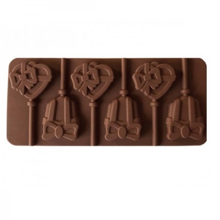 Silikoninė formelė ledinukams, cake pops gaminti "Širdelės ir dovanėlės"