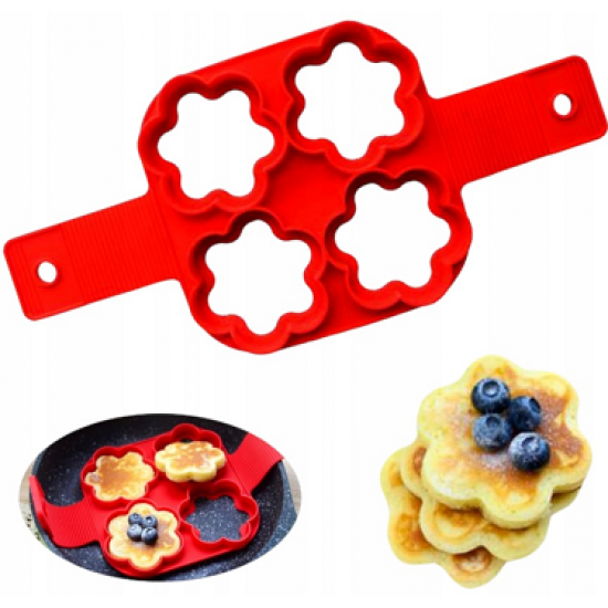 Silikoninė formelė blynams, kiaušiniams "Gėlės", Ø 19,5 cm