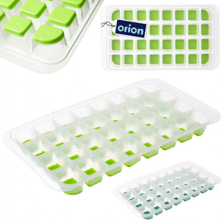 Šaldymo formelė 32 vnt. ledo gabaliukams, silikoninis dugnas