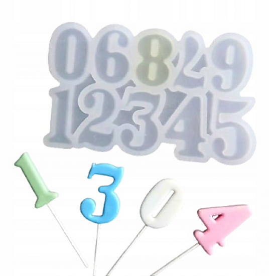 Silikoninė formelė ledinukams, cake pops gaminti "Skaičiai"