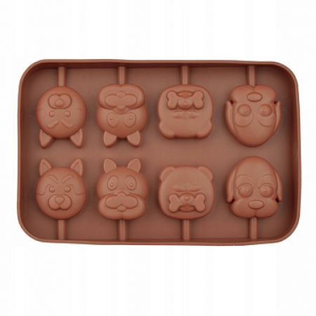 Silikoninė formelė ledinukams, cake pops gaminti "Kačiukai ir šuniukai"