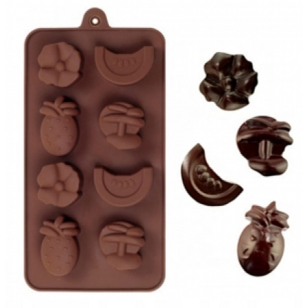 Silikoninė formelė šokoladiniams saldainiams "Vaisiai"