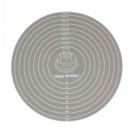Silikoninis kepimo kilimėlis - pilkas, Ø 30,0 cm