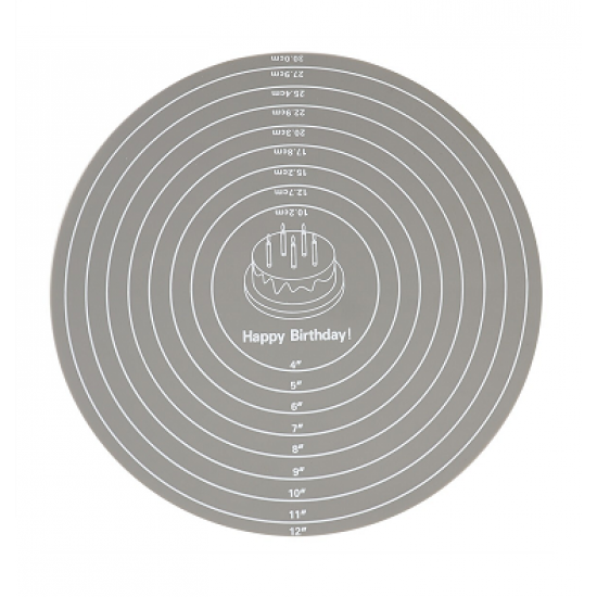 Silikoninis kepimo kilimėlis - pilkas, Ø 30,0 cm