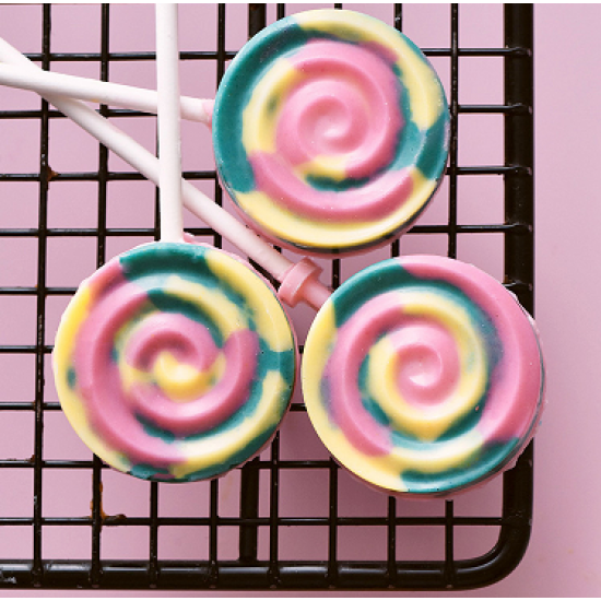 Silikoninė formelė ledinukams, cake pops gaminti "Apskritimai suktukai"