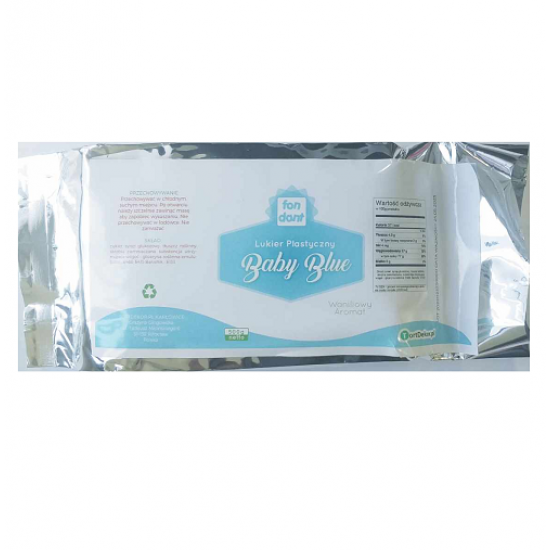 Šviesiai mėlyna BABY BLUE cukraus masė, 500 g