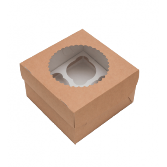 Dėžutės keksiukams su langeliais, 2 vnt., 16,0x16,0x10,0 cm