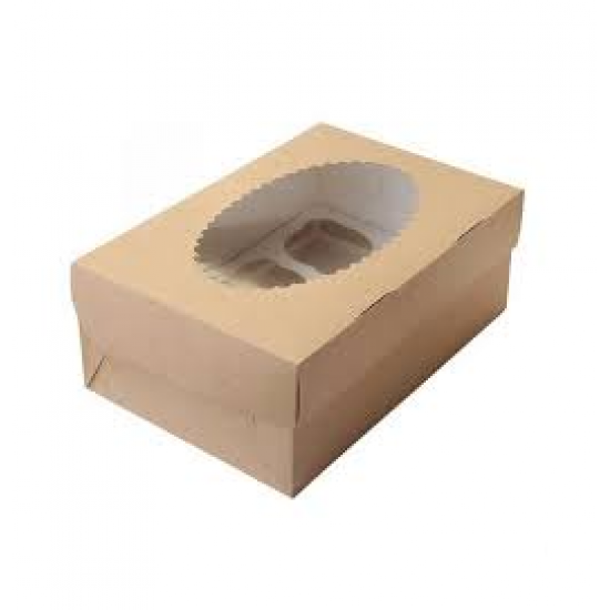 Dėžutės keksiukams su langeliais, 2 vnt., 25,0x17,0x10,0 cm