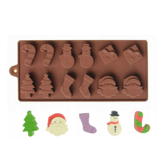 Silikoninė formelė šokoladiniams saldainiams "Kalėdinė 2"
