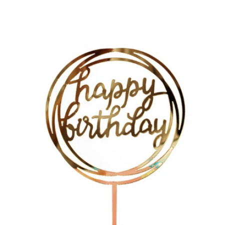 Smeigtukas "Apskritimas su užrašu Happy birthday"