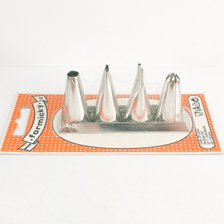 Konditeriniai antgaliai, 4 vnt., laikiklis