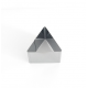 Konditerinė forma kepimui, surinkimui, serviravimui. Trikampis, dydis 5,0x5,0x5,0 cm, h 4,0 cm