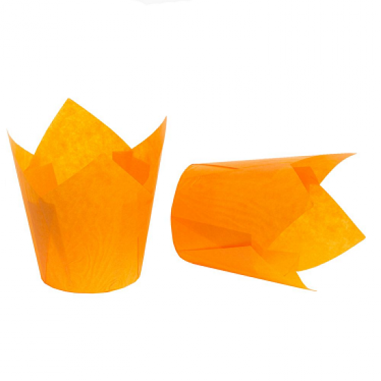 Popierinės keksiukų formelės - oranžinės, Ø dug. 5,0 cm, 30 vnt.