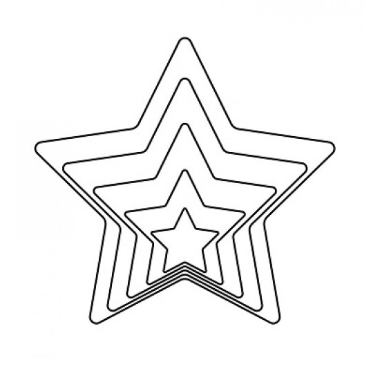 Formelių rinkinys "Žvaigždutės", nuo 7,5 cm iki 1,8 cm