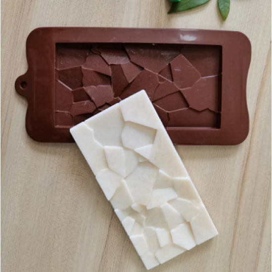 Silikoninė formelė šokolado plytelei "Sulaužyti gabaliukai"