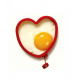 Formelė kiaušiniams kepti "Širdelė", 10,0x9,5 cm 