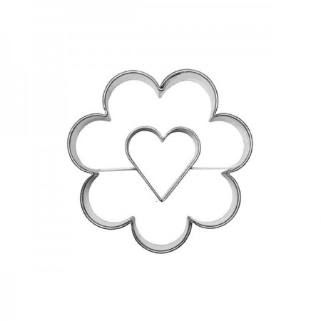 Formelė sausainiams su skylute "Širdelė", Ø 3,5 cm