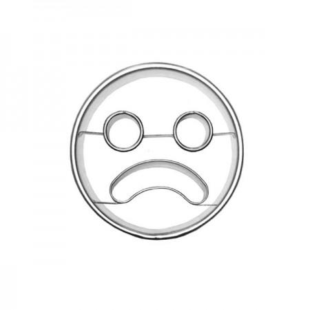 Formelė sausainiams su skylute "Liudnas veidukas", Ø 5,0 cm