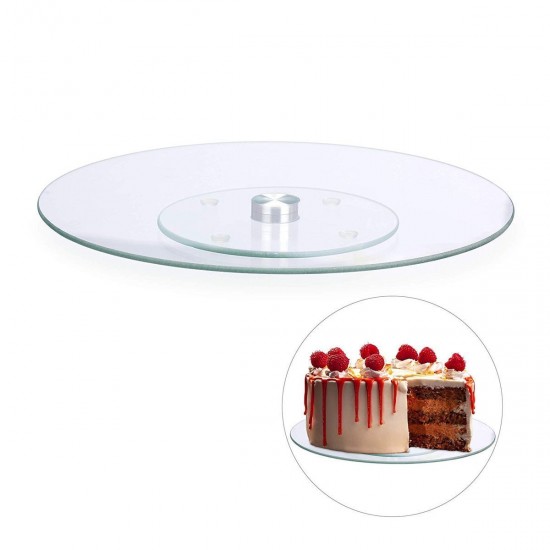 Sukamas stiklinis padėklas tortams dekoruoti ir patiekti, Ø 30,0 cm
