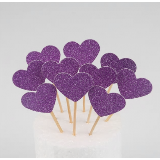 Smeigtukai "Violetinės širdelės", 10 vnt. Smeigtukai "Violetinės širdelės", 10 vnt.