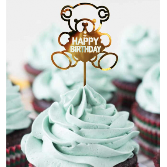 Smeigtukas "Meškiukas su užrašu Happy birthday" Smeigtukas "Meškiukas su užrašu Happy birthday"
