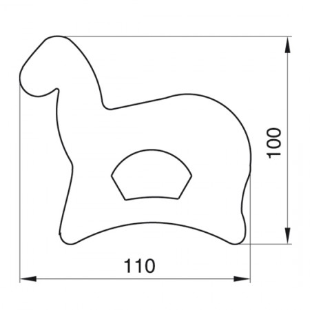 Formelė meduoliams "Avinėlis", 11 cm