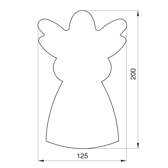 Formelė meduoliams "Angelas", 20,5 cm Formelė meduoliams "Angelas", 20,5 cm