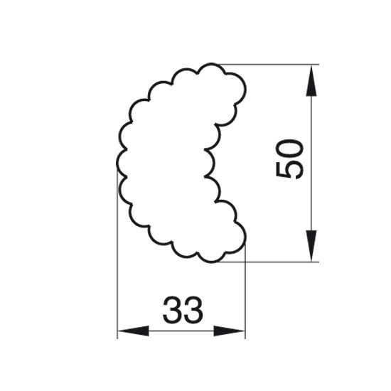 Formelė "Mėnulis banguotais kraštais", 5,0x3,3 cm Formelė "Mėnulis banguotais kraštais", 5,0x3,3 cm