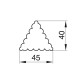 Formelė "Trikampis banguotais kraštais", 4,0x4,0x4,5cm