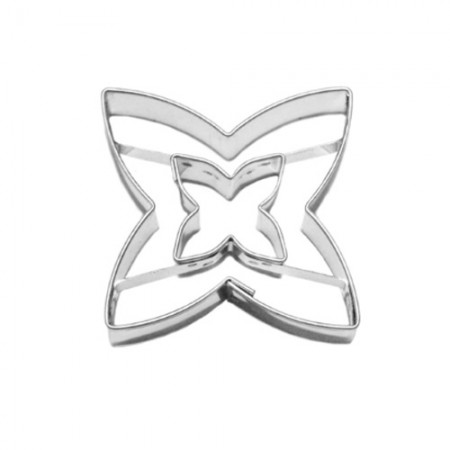 Formelė sausainiams su skylute "Lapeliai", 6,8 cm