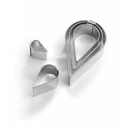 Formelės "Lašeliai", nuo 1,5x1,0 cm iki 5,5x3,2 cm, 5 vnt.