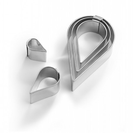 Formelės "Lašeliai", nuo 1,5x1,0 cm iki 5,5x3,2 cm, 5 vnt.