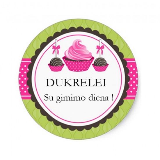 Lipdukai "Dukrelei, su gimtadieniu"