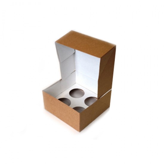 Dėžutės keksiukams, 2 vnt., 16x16x8 cm Dėžutės keksiukams, 2 vnt., 16x16x8 cm