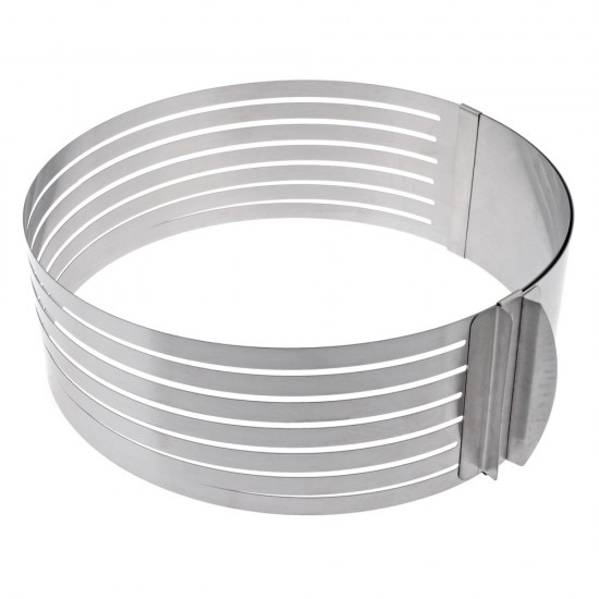 Žiedas biskvitui pjaustyti, Ø 26-31 cm, h 8,5 cm Žiedas biskvitui pjaustyti, Ø 26-31 cm, h 8,5 cm
