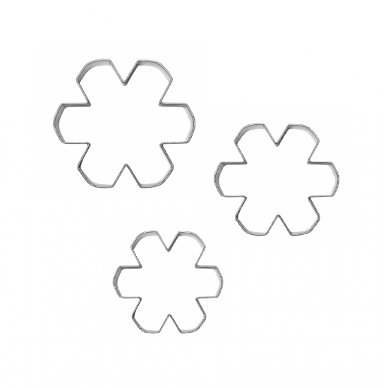 Formelės "Snaigės", Ø 3 cm, 3,5 cm, 5 cm, 3 vnt.