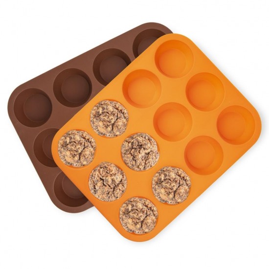Silikoninė forma "Keksiukai", 12 vnt., Ø 7 cm Silikoninė forma "Keksiukai", 12 vnt., Ø 7 cm