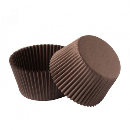Popierinės keksiukų formelės - rudos, dug. Ø 5,5 cm, h 4,25 cm, 100 vnt.