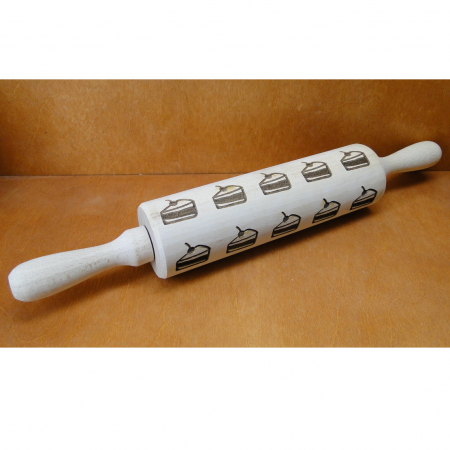 Medinis graviruotas kočėlas "Tortai", 40 cm