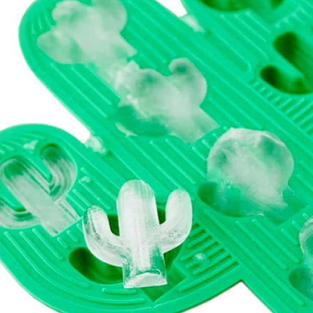 Silikoninė ledo gabaliukų šaldymo formelė "Kaktusai", 8 vnt.
