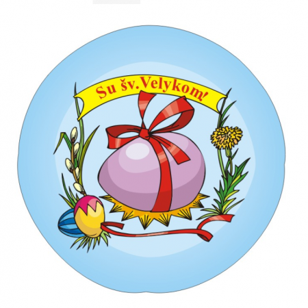 Valgomasis paveikslėlis "Su Šv. Velykoms", Ø 18 cm