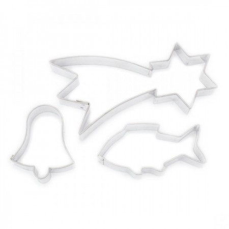 Kalėdinės formelės sausainiams, 3 vnt.