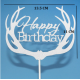 Smeigtukas "Happy Birthday" - sidabrinis