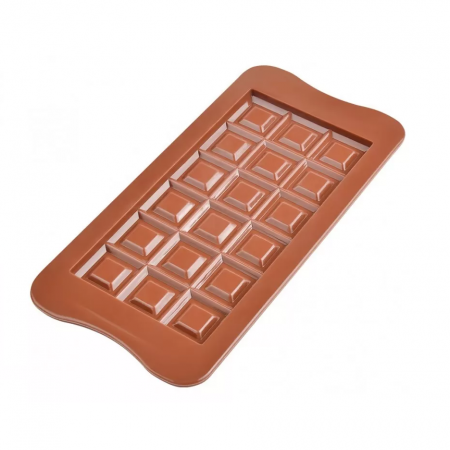 Silikoninė formelė šokolado plytelei "Kvadratėliai"
