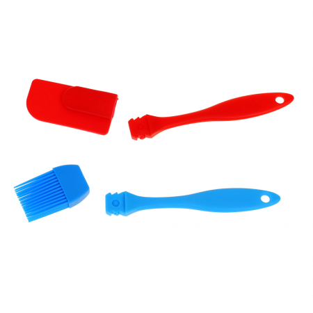 Silikoninė mentelė ir teptukas, 2 vnt.