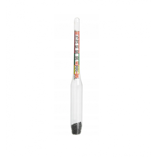 Alkoholio stiprumo termometras / spiritometras, 0-96‰, 10,8 cm