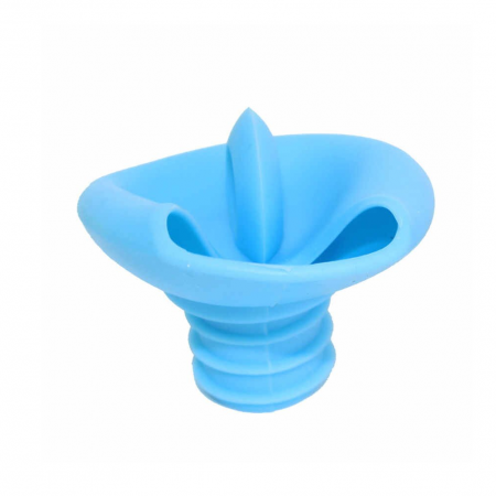 Silikoninis piltuvėlis ir kamštelis buteliams, du viename